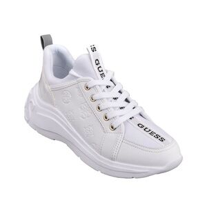 Guess White Spreeit Lace-Up Sneakers with Logo